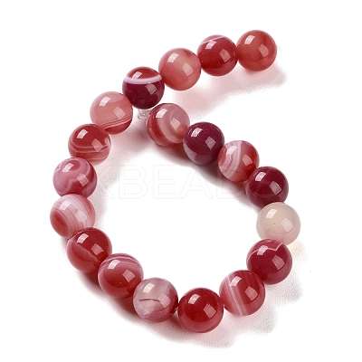 Natural Striped Agate/Banded Agate Beads Strands G-Z060-A01-C15-1