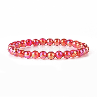 AB Color Transparent Acrylic Beaded Stretch Bracelet Sets BJEW-JB09047-1