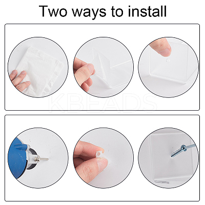Acrylic Wall Mounted Headband Storage Rack AJEW-WH0534-02-1