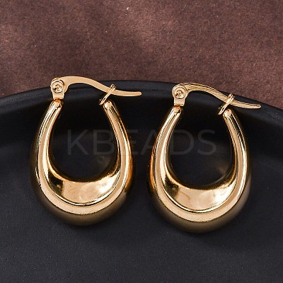 Ion Plating(IP)  304 Stainless Steel Hoop Earrings EJEW-A059-03G-1
