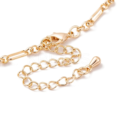 Brass Oval Link Chains Bracelets for Women BJEW-H611-01G-1