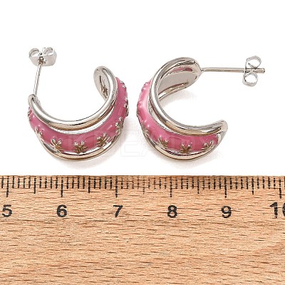 Rack Plating Brass Enamel Stud Earrings KK-CBAB1AF-38B-P-1