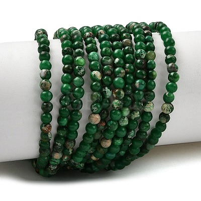 Natural Regalite/Imperial Jasper/Sea Sediment Jasper Beads Strands G-K317-A17-01A-1