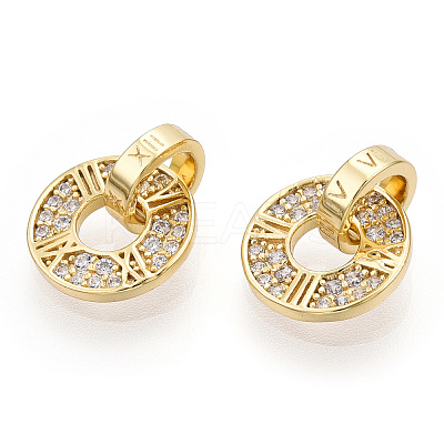 925 Sterling Silver Micro Pave Cubic Zirconia Charms STER-T004-25G-1