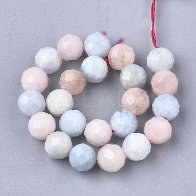 Natural Morganite Beads Strands G-S345-6mm-012-1