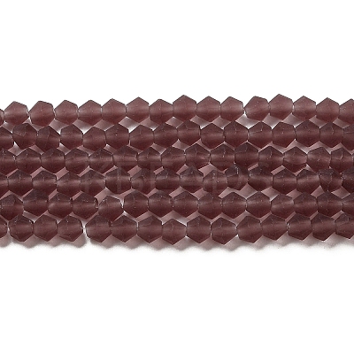 Imitate Austrian Crystal Frosted Glass Beads Strands GLAA-F029-TM3mm-B05-1