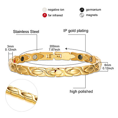 304 Stainless Steel Watch Band Bracelets JB653B-1