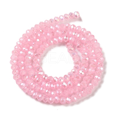 Baking Electroplate Glass Beads Strands DGLA-A039-J4mm-B15-1