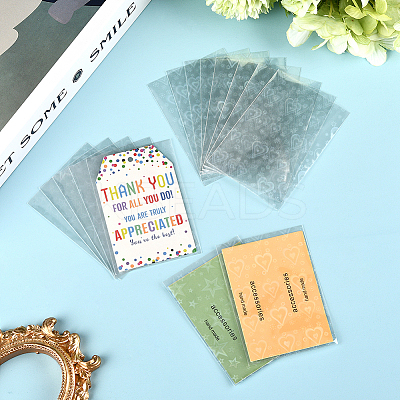 2 Bags 2 Styles Rectangle Laser Transparent Plastic Packaging Bags ABAG-SP0001-46B-1