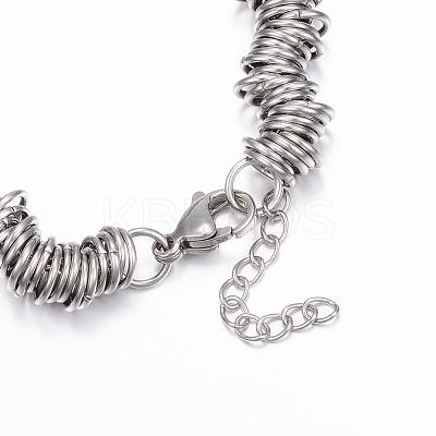 Tarnish Resistant 304 Stainless Steel Chain Bracelets BJEW-E305-02P-1