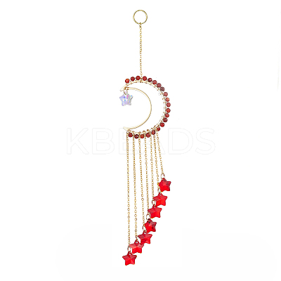 Natural Gemstone Pendant Decorations HJEW-JM01130-1