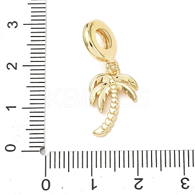 Brass European Dangle Charms KK-B159-05G-1