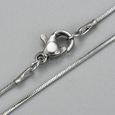 Non-Tarnish 304 Stainless Steel Square Snake Chains Necklaces NJEW-P170-01P-02-1