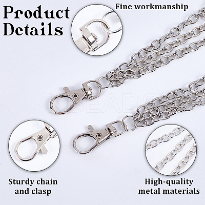 Alloy Multilayer Chain Belts for Pants AJEW-WH20018-133-1