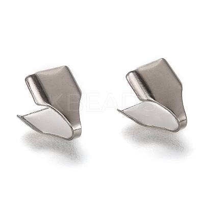 Tarnish Resistant 304 Stainless Steel Folding Crimp Ends LS-X-STAS-G122-09P-C03-1