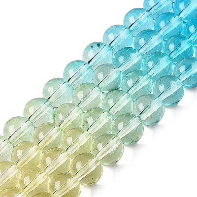 Baking Paint Transparent Glass Beads DGLA-M001-8mm-03-1
