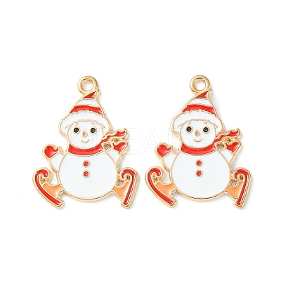 Christmas Alloy Enamel Pendants ENAM-D047-07G-09-1