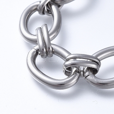 Tarnish Resistant 304 Stainless Steel Chain Bracelets LS-BJEW-F407-01-P-1