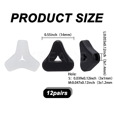 12 Pairs 6 Styles Silicone Eyeglasses Ear Grip FIND-DR0001-02-1