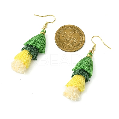 Colorful Tassel Pendants Dangle Earrings for Women EJEW-JE06107-1