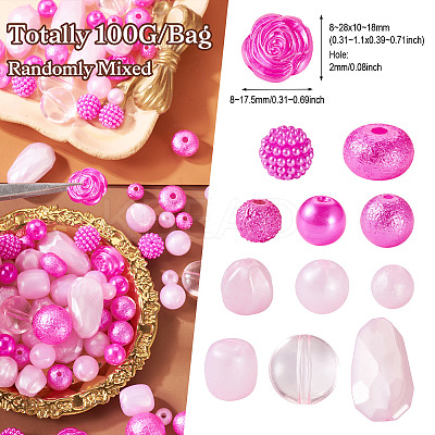 100G Opaque Acrylic Beads MACR-TA0001-51-1