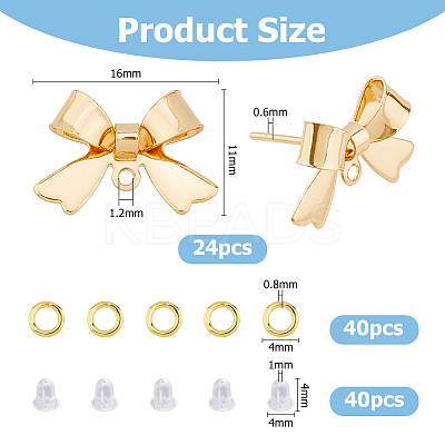 Brass Stud Earring Findings & Open Jump Rings KK-HS0001-79-1