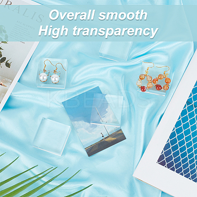 Square Transparent Acrylic Jewelry Display Pedestals LS-ODIS-WH0001-47A-1