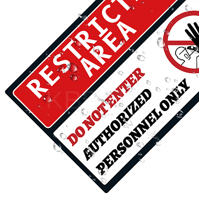 Waterproof PVC Warning Sign Stickers DIY-WH0237-009-1