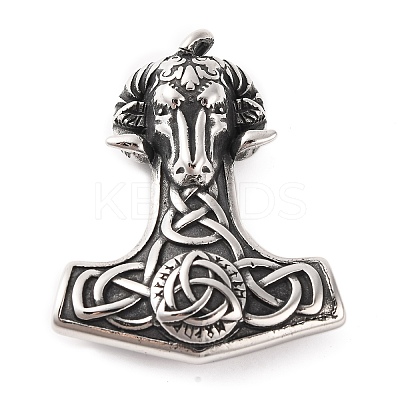 316 Surgical Stainless Steel Big Pendants STAS-Z073-09AS-1