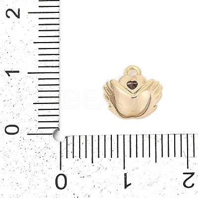 Brass Micro Pave Cubic Zirconia Charms LS-ZIRC-P122-01A-G01-1
