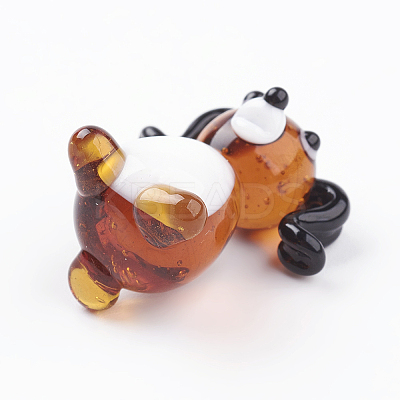 Handmade Lampwork Puppy Home Display Decorations X1-LAMP-J084-06-1