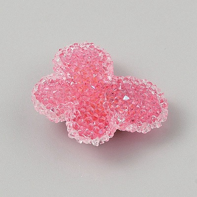Opaque Acrylic Beads and Alloy Bowknot SACR-TAC0014-001G-1