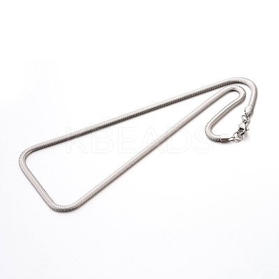 Tarnish Resistant 304 Stainless Steel Snake Chain Necklaces LS-STAS-M174-006P-1