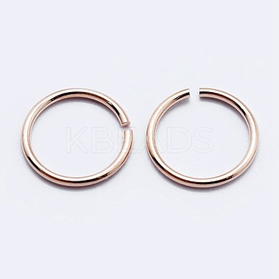 925 Sterling Silver Open Jump Rings STER-F036-02RG-0.7x5mm-1