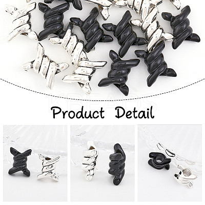 20Pcs 2 Colors Alloy European Beads FIND-CA0007-56-1