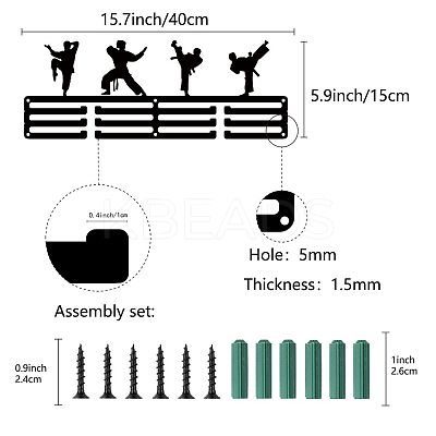 Fashion Iron Medal Hanger Holder Display Wall Rack ODIS-WH0021-075-1