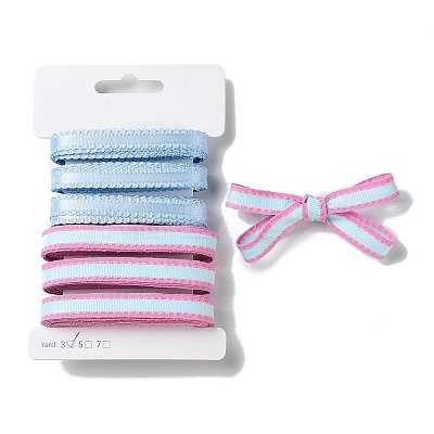 18 Yards 6 Styles Polyester Ribbon SRIB-Q022-C05-1