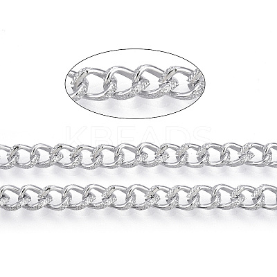 Aluminium Textured Curb Chains CHA-T001-42S-1