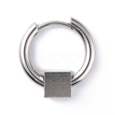 Non-Tarnish 304 Stainless Steel Hoop Earrings STAS-B030-03A-1