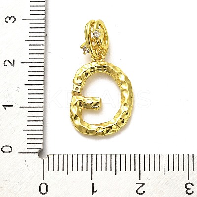 Rack Plating Brass Micro Pave Cubic Zirconia European Dangle Charms KK-L210-015G-G-1