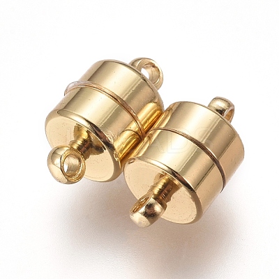 Brass Magnetic Clasps with Loops KK-I664-06G-1