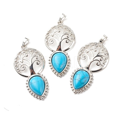 Natural & Synthetic Gemstone Big Pendants G-G855-05P-1