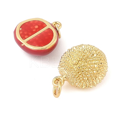 Rack Plating Brass Enamel Pendants KK-G507-04A-G-1