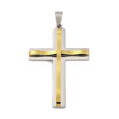 PVD Vacuum Plating 304 Stainless Steel Big Pendants STAS-Z080-13GP-1