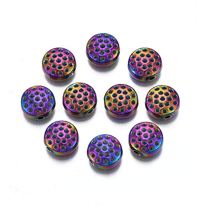 Rack Plating Rainbow Color Alloy Bead Rhinestone Settings PALLOY-S180-360-1