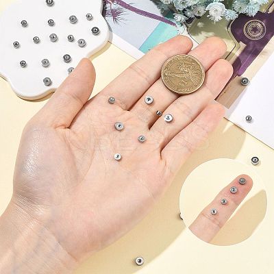 40Pcs 4 Styles 304 Stainless Steel Ear Nuts STAS-FS0002-23-1
