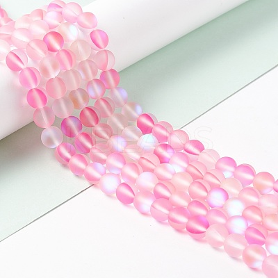 Synthetic Moonstone Beads Strands G-E573-01B-26-1