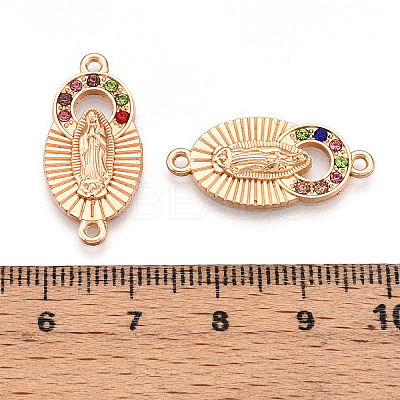 Alloy Rhinestone Connector Charms ALRI-T011-06-1