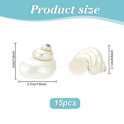 15Pcs Mini Natural Spiral Shell Beads FIND-PH0026-80-1