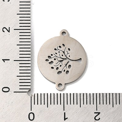 Tarnish Resistant 304 Stainless Steel Connector Charms STAS-D013-02B-P-1
